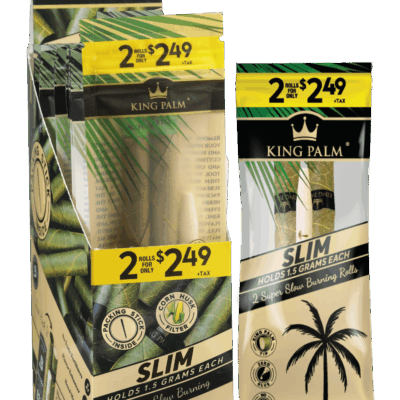 King Palm Slim Rollies - 2 Pack - 20 Pack Per Display