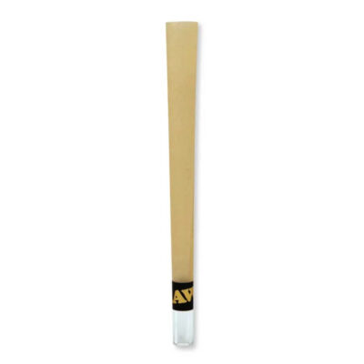 Raw Dlx Glass Tip Hand Rolled King Size Cone