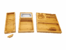 Raw - Triple Flip Bamboo Magnet Rolling Tray With Built-in Ashtray